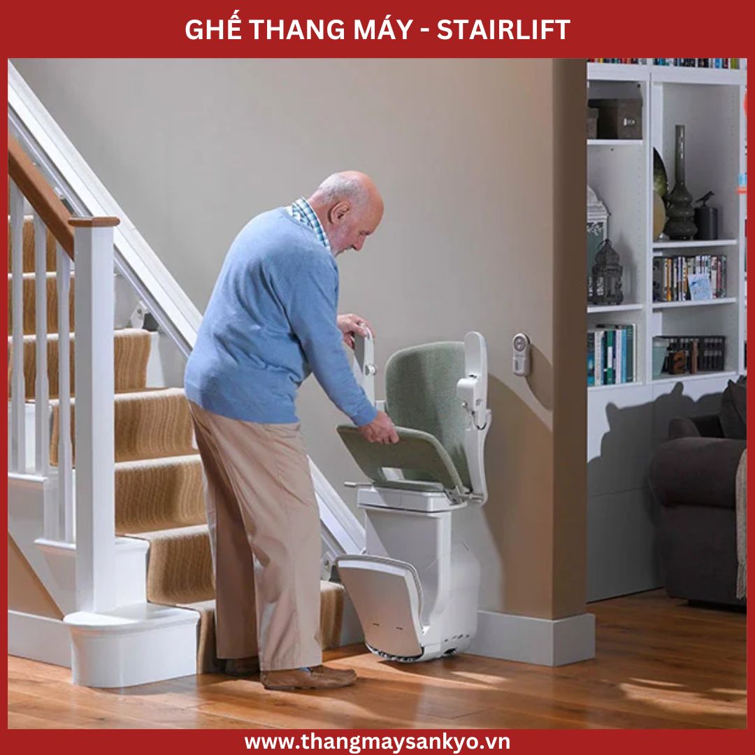Thang máy stairlift cho người lớn tuổi