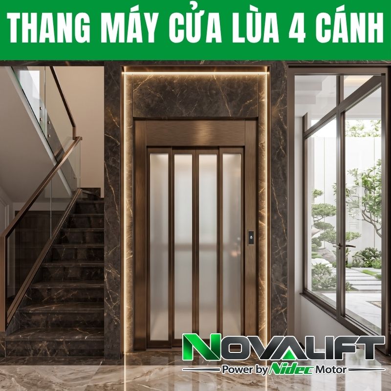 Thang máy cửa lùa 4 cánh
