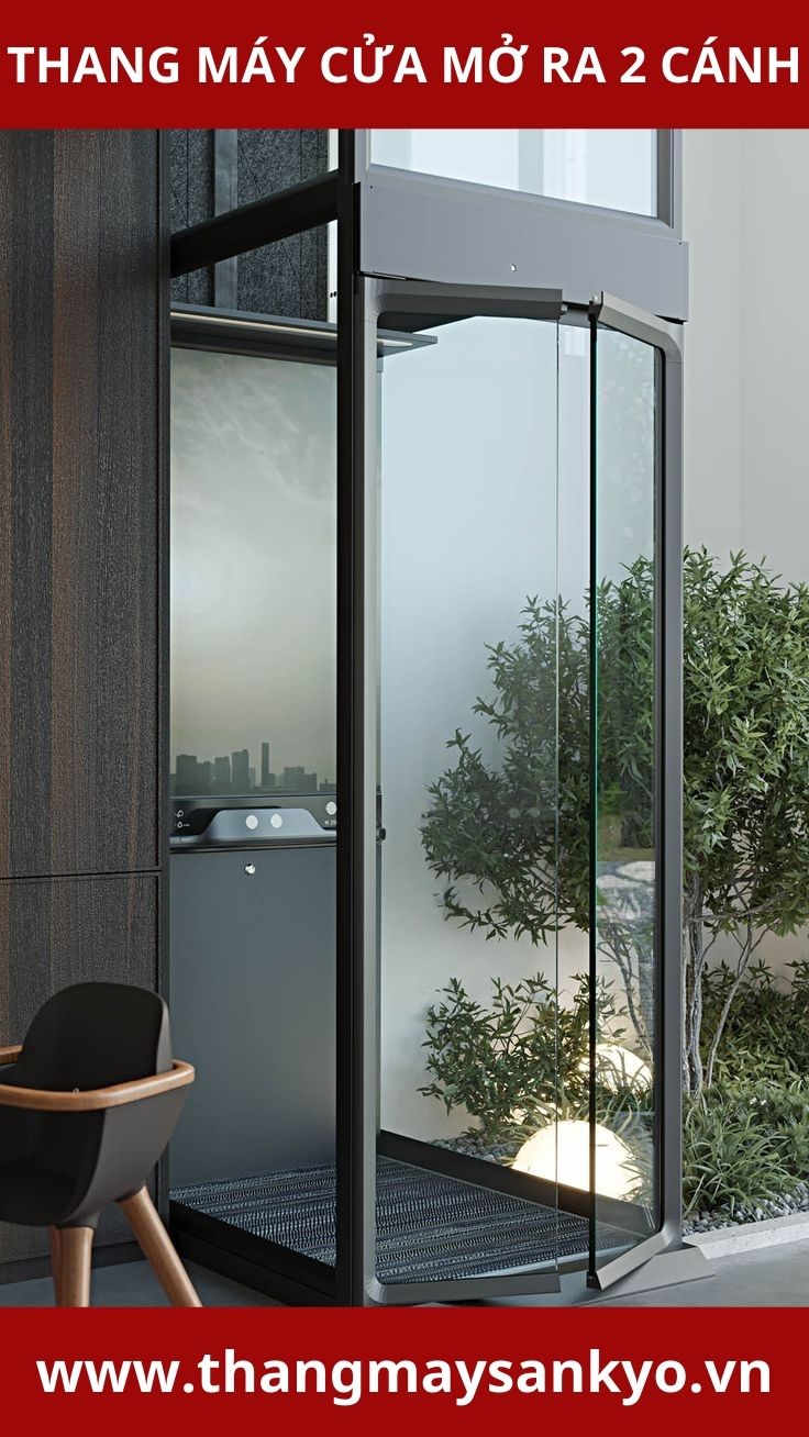 Elevator doors open to 2 wings