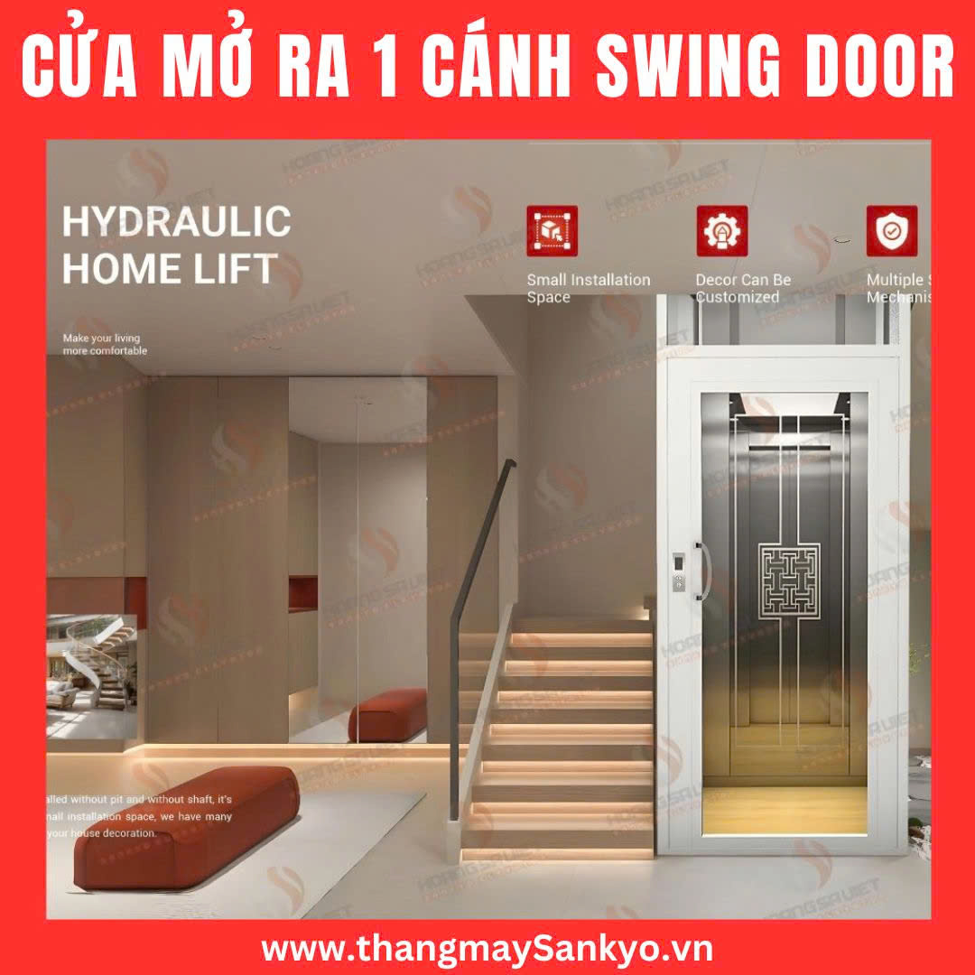 Elevator with automatic door opening