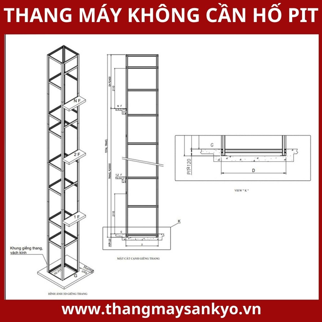 Thang máy không hố pit