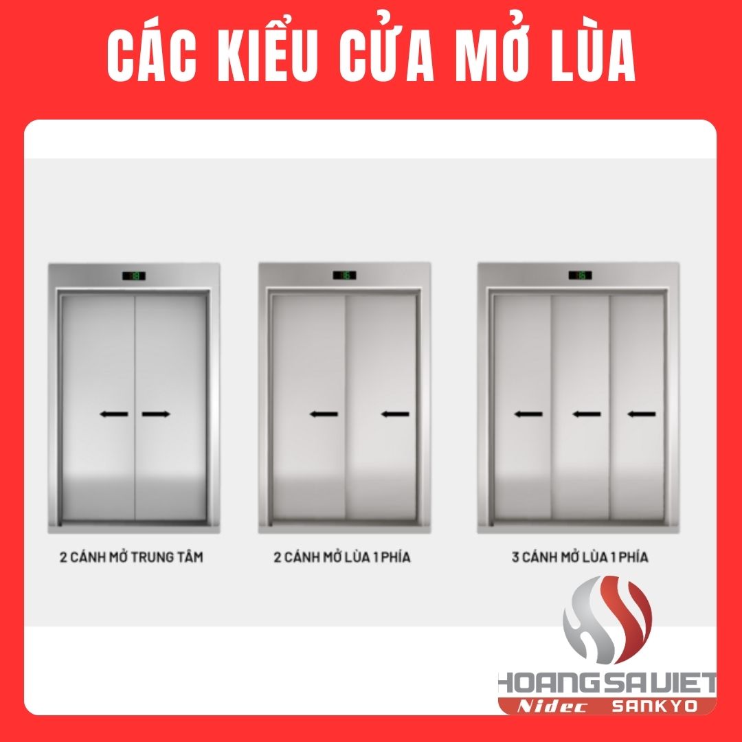 Các kiểu cửa lùa cho thang máy gia đình