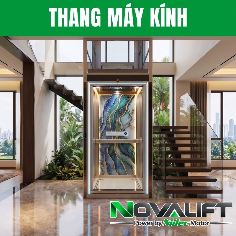 Mẫu Thang Máy Kính Tại Nova
