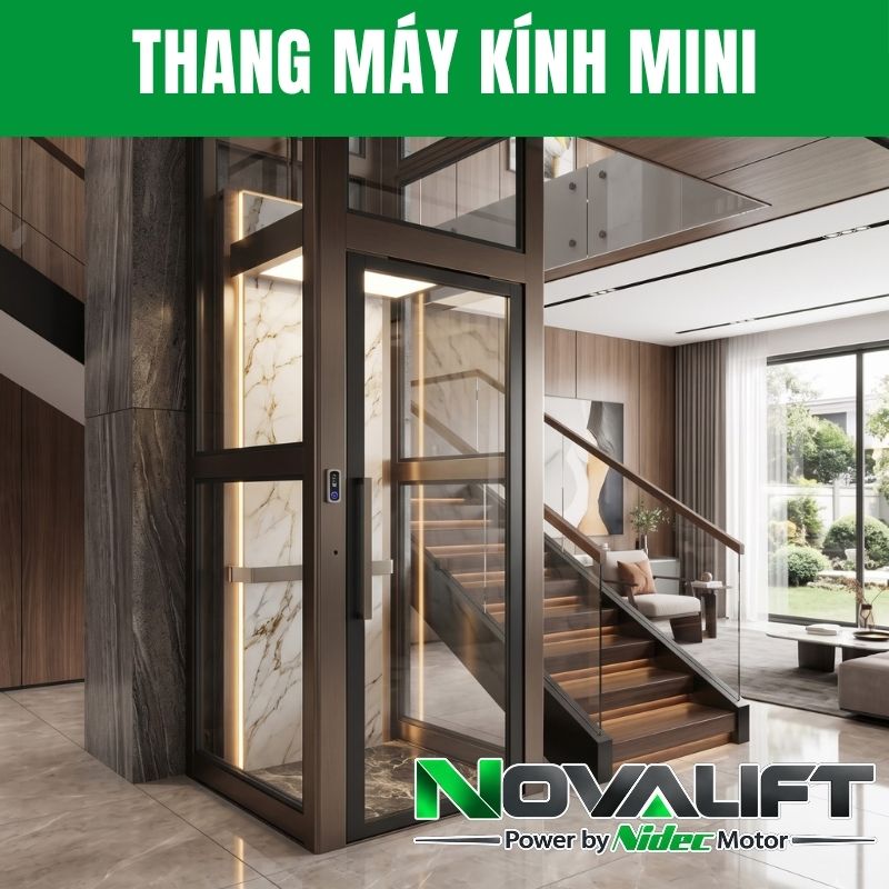 Thang máy kính mini