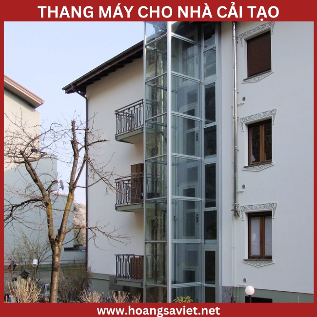 Hình ảnh minh họa khi lắp đặt thang máy cho nhà cải tạo 
