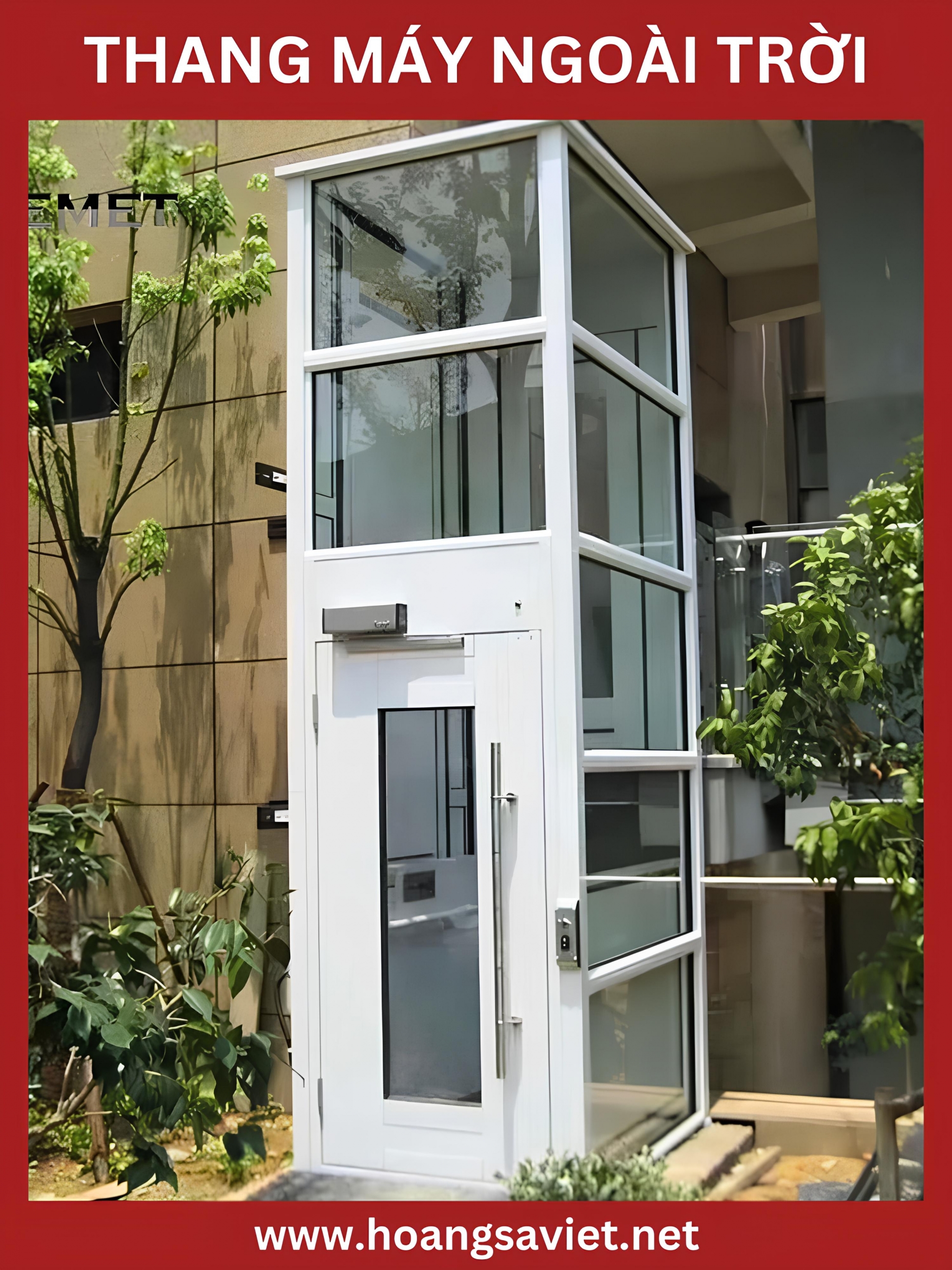 Thang máy ngoài trời giúp tối ưu không gian sống