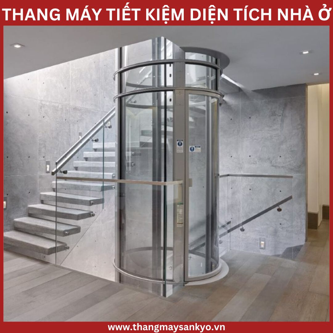 Thang máy tiết kiệm diện tích cho nhà ở