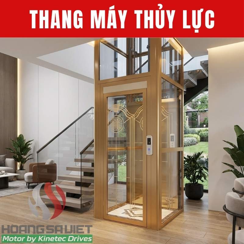 What is a hydraulic elevator?