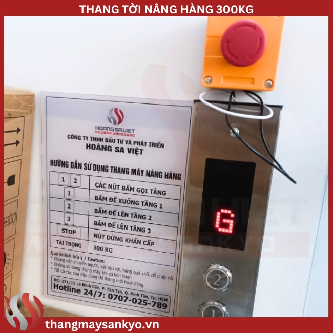 Bảng điều khiển thang máy tời hàng 300kg