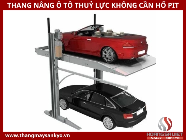 Thang máy nâng ô tô thuỷ lực không cần hố pit