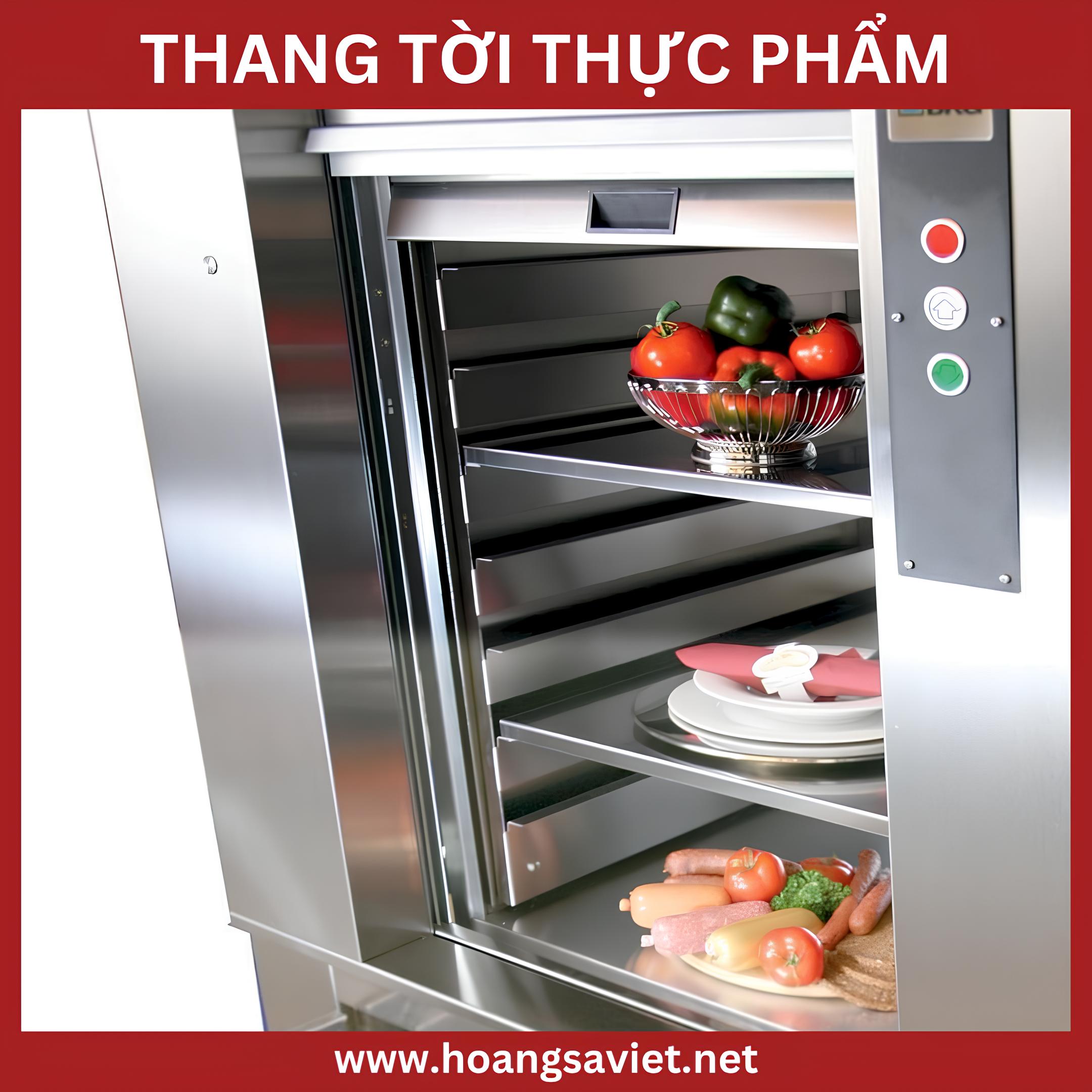 Tính năng an toàn của thang tời thực phẩm