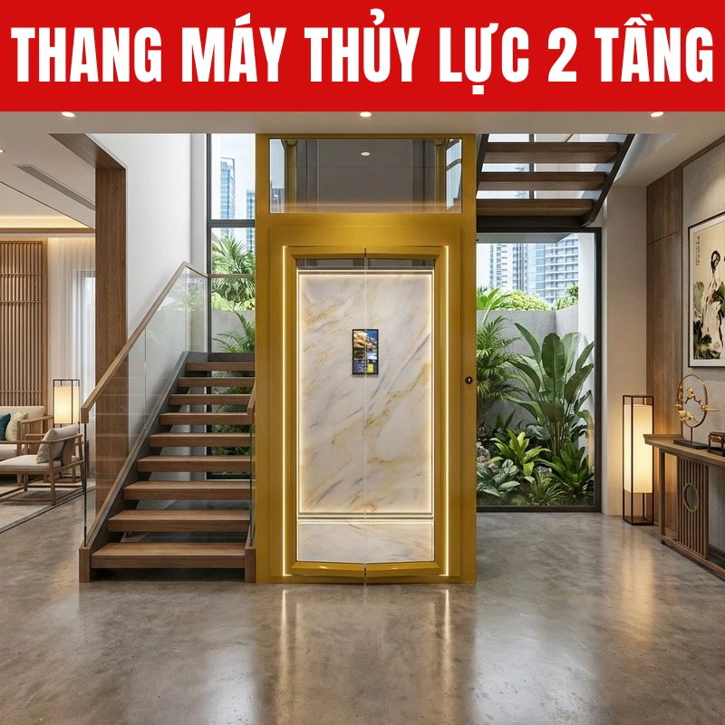 A two-story hydraulic elevator is truly a perfect transportation solution for upscale living spaces with limited building area.