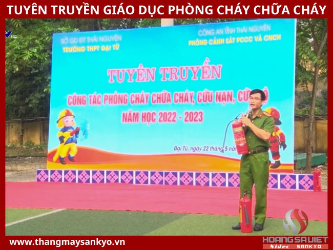 Hình ảnh tuyên truyền phòng cháy nổ thang máy
