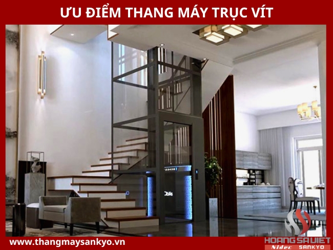 Ưu điểm thang máy trục vít