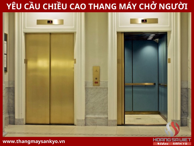 Các yêu cầu về chiều cao phòng máy thang máy